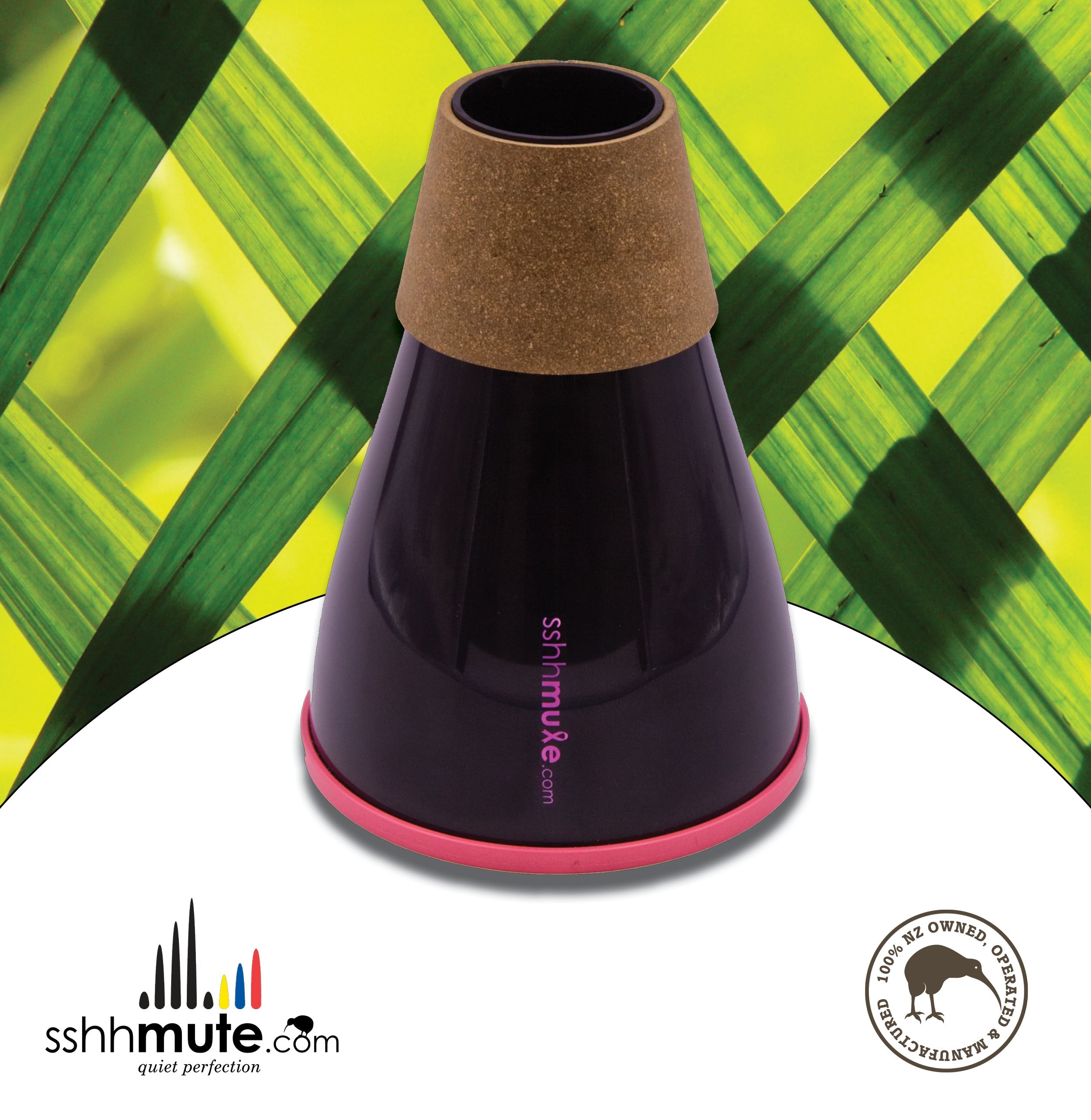 sshhmute Practice Mute for Bass Trombone - Limited Edition Pink Mute
